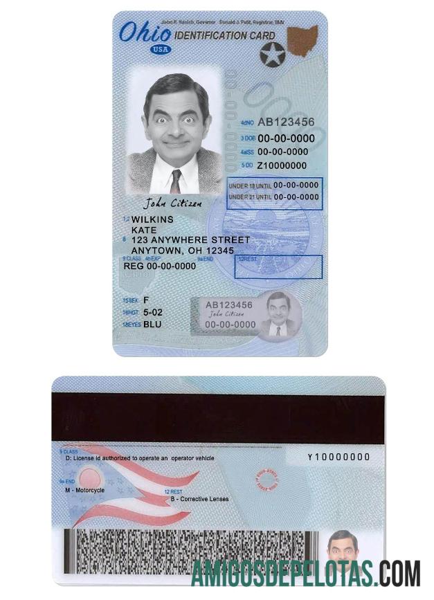 Carteira de habilitação nos EUA em Ohio para menores de 21 anos exemplo real